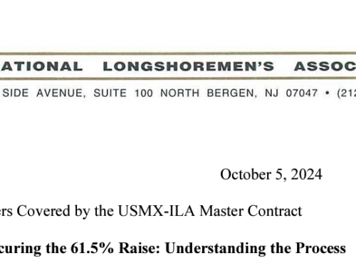 ILA PUBLISHES USMX CONTRACT EXTENSION OBJECTIVES